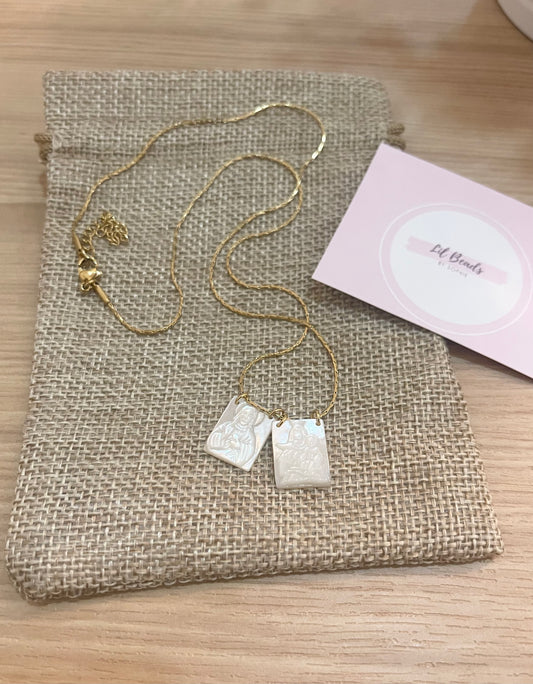 Mother of Pearl Scapular Necklace