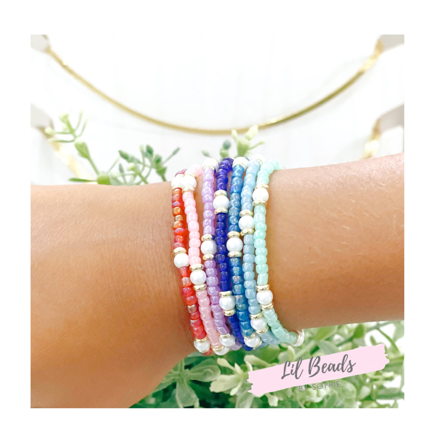Colorful Pearl Bracelet Set