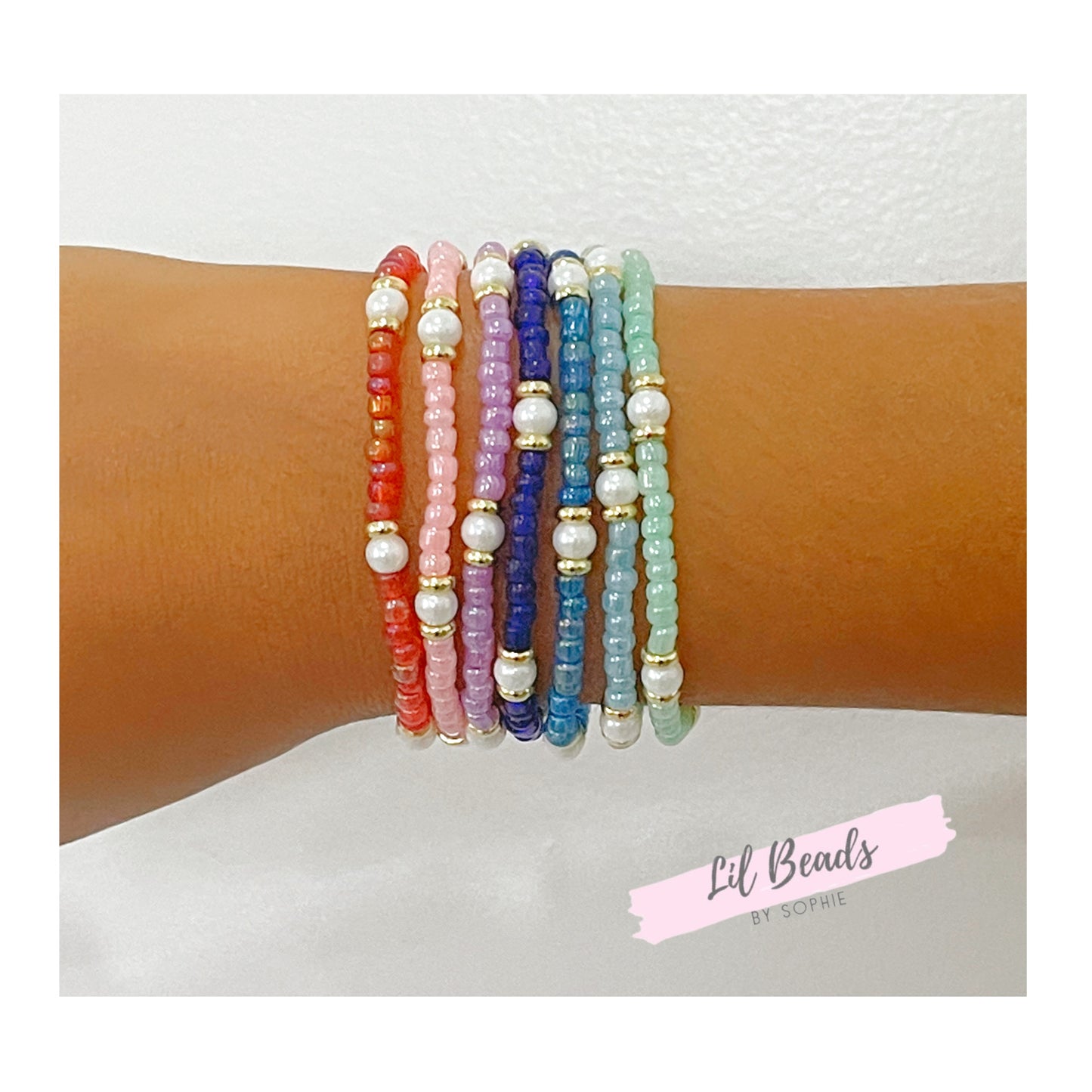 Colorful Pearl Bracelet Set