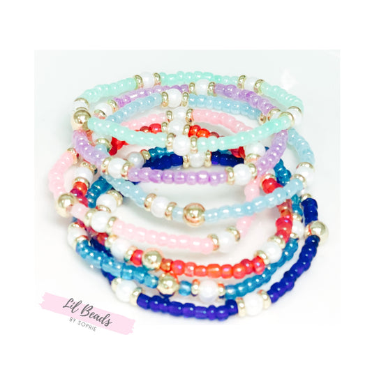 Colorful Pearl Bracelet Set