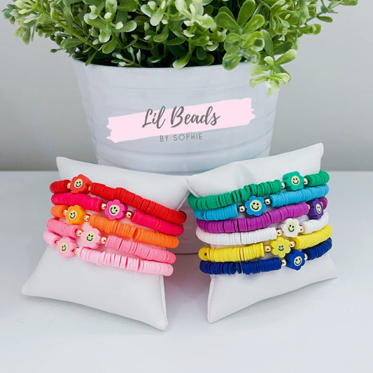 Colorful Flower Smile Bracelets