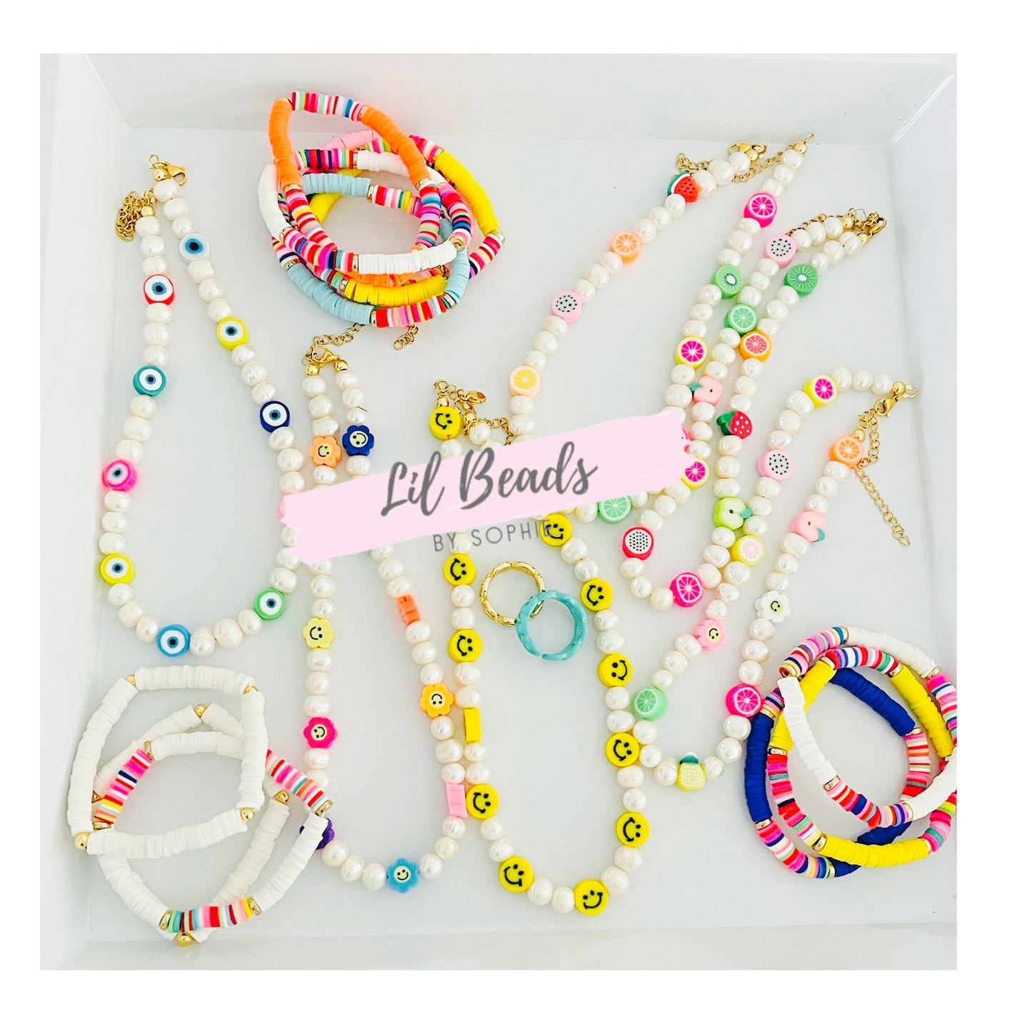 Happy Face Pearl Choker