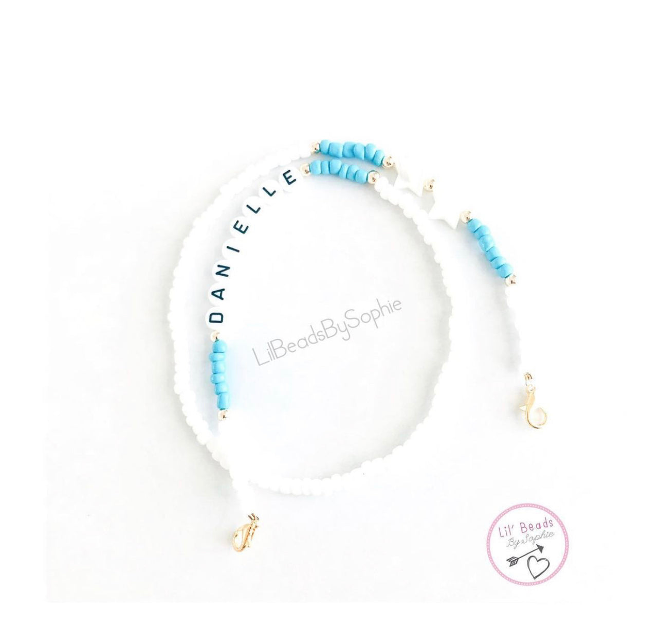 Personalized Aqua Glasses Chain