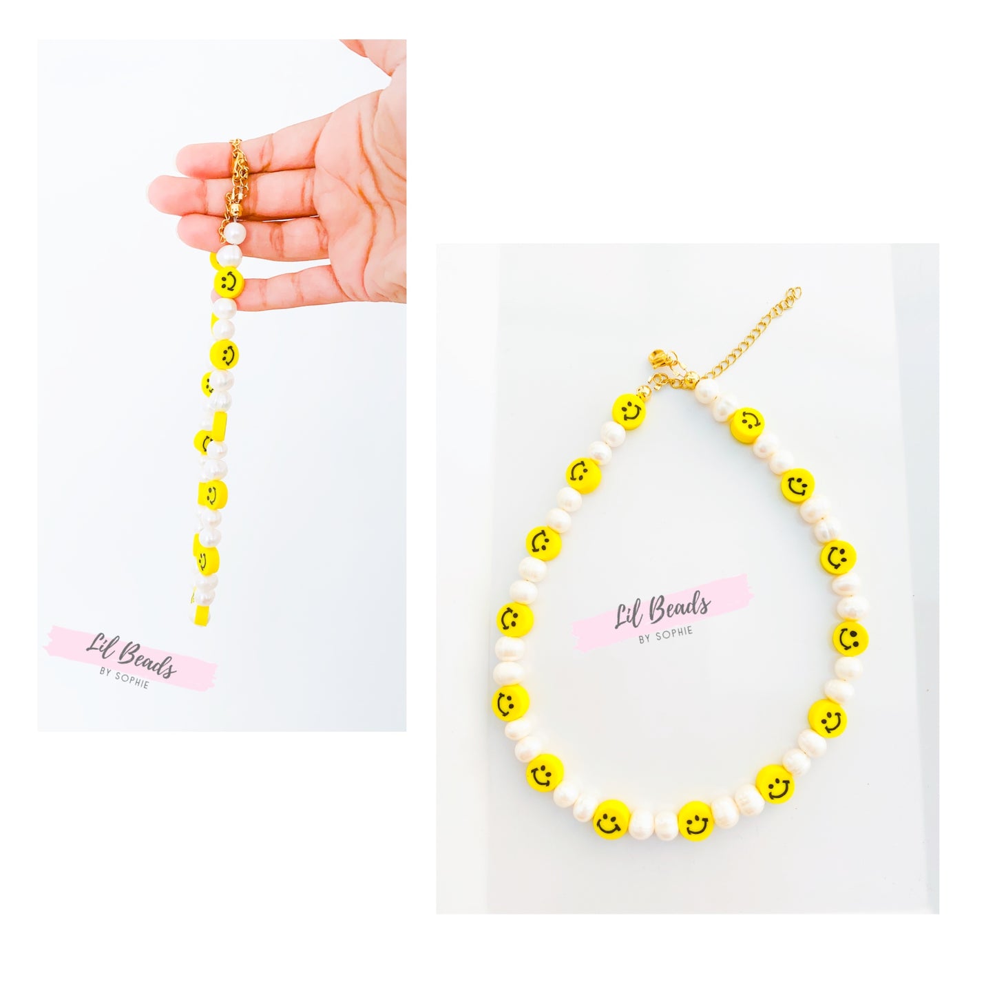 Happy Face Pearl Choker