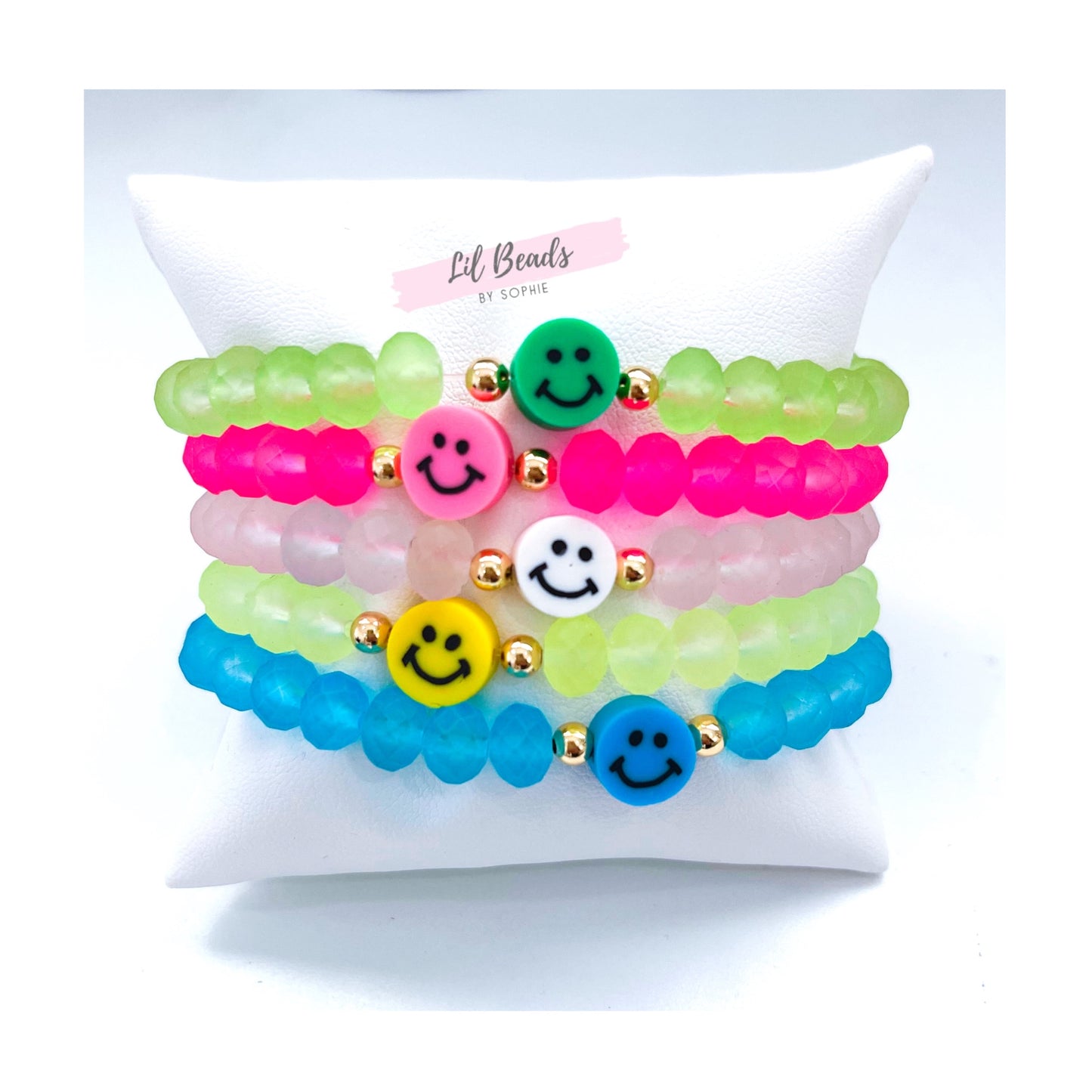 Smiley Colorful Bead Bracelet