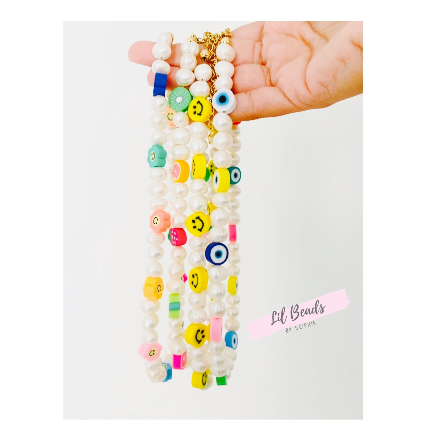 Evil Eye Pearl Choker